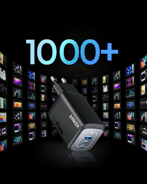 ŁADOWARKA SIECIOWA ANKER PRIME 100W GaN WALL CHARGER 3 PORTOWA PREMIUM