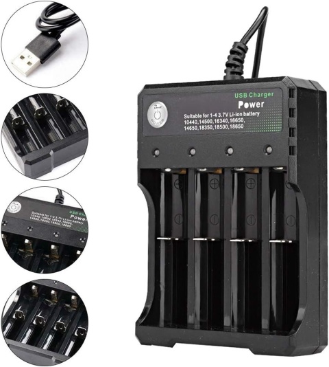 Ładowarka USB Do Akumulatorów 18650 4 Gniazda Li-Ion Smart