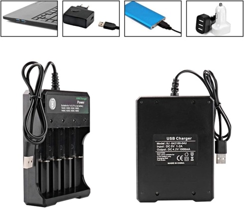 Ładowarka USB Do Akumulatorów 18650 4 Gniazda Li-Ion Smart