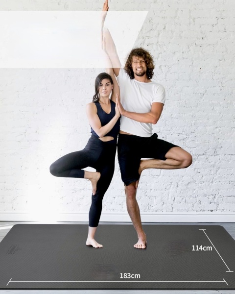 MATA DO ĆWICZEŃ TRENINGU JOGI FITNESS GIMNASTYCZNA CAMBIVO DUŻA 183x122 cm
