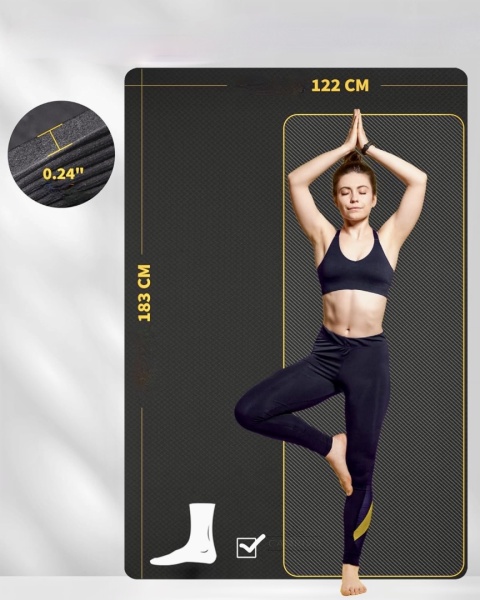 MATA DO ĆWICZEŃ TRENINGU JOGI FITNESS GIMNASTYCZNA CAMBIVO DUŻA 183x122 cm