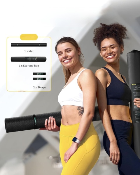 MATA DO ĆWICZEŃ TRENINGU JOGI FITNESS GIMNASTYCZNA CAMBIVO DUŻA 183x122 cm