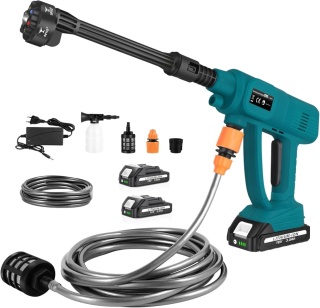 MYJKA CIŚNIENIOWA AKUMULATOROWA 60BAR 2x AKU 5.5 Ah 18V MULTI DYSZA ZESTAW