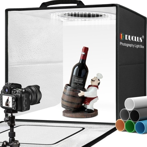 Namiot bezcieniowy DUCLUS studio fotograficzne LED Pudełko do zdjęć 50x50cm