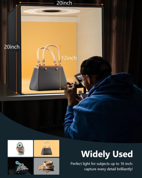 Namiot bezcieniowy DUCLUS studio fotograficzne LED Pudełko do zdjęć 50x50cm
