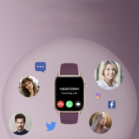 Smartwatch Męski Damski Zegarek Smart Watch Aswee Fitness Tracker 1,85 HD