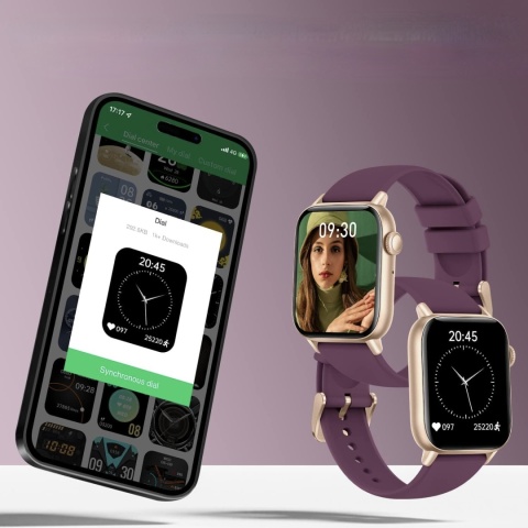 Smartwatch Męski Damski Zegarek Smart Watch Aswee Fitness Tracker 1,85 HD