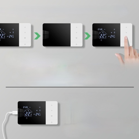 Termostat WiFi Do Kotła Gazowego BEOK Controls Programowalny Sterowanie