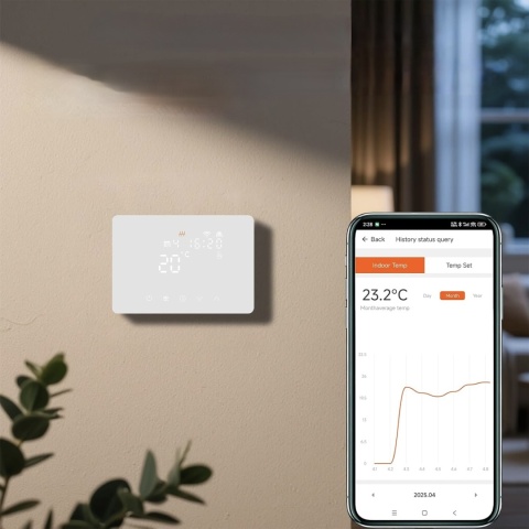 Termostat WiFi Ketotek Do Kotła Ogrzewania Podłogowego Tuya Inteligentny