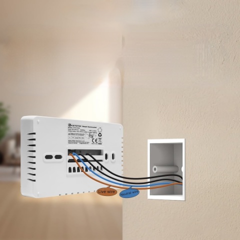 Termostat WiFi Ketotek Do Kotła Ogrzewania Podłogowego Tuya Inteligentny