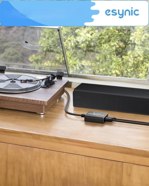 eSynic cyfrowy na analogowy konwerter DAC 192 kHz Regulowana objętość