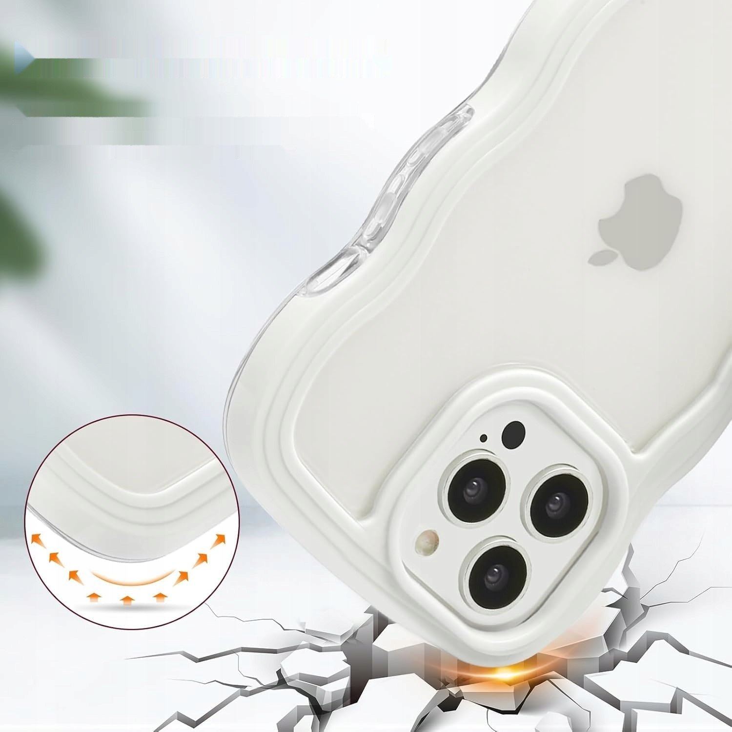 Etui Plecki ALYMIYA do Apple iPhone 15 Pro faliste białe Marka inna