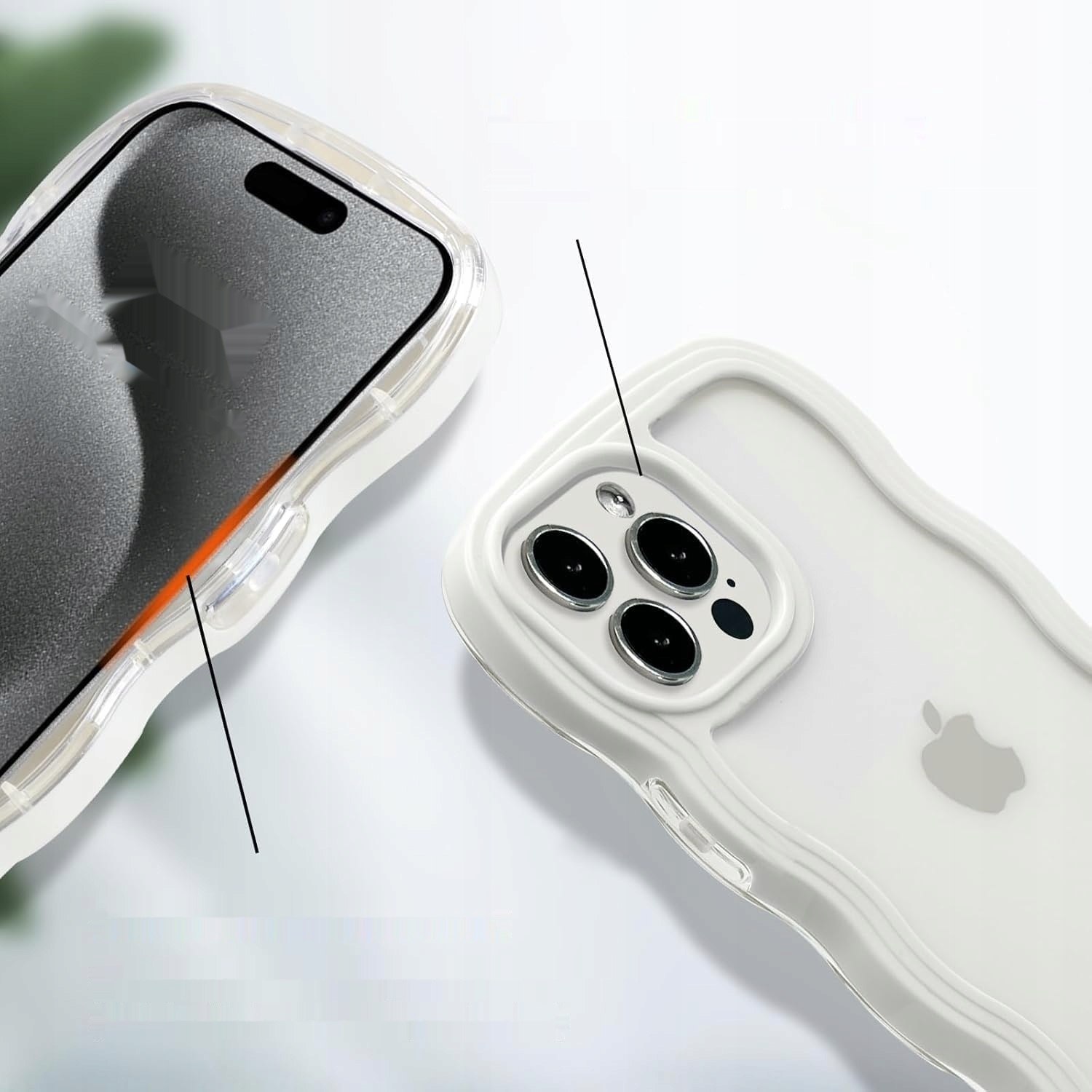Etui Plecki ALYMIYA do Apple iPhone 15 Pro faliste białe Dedykowana marka Apple