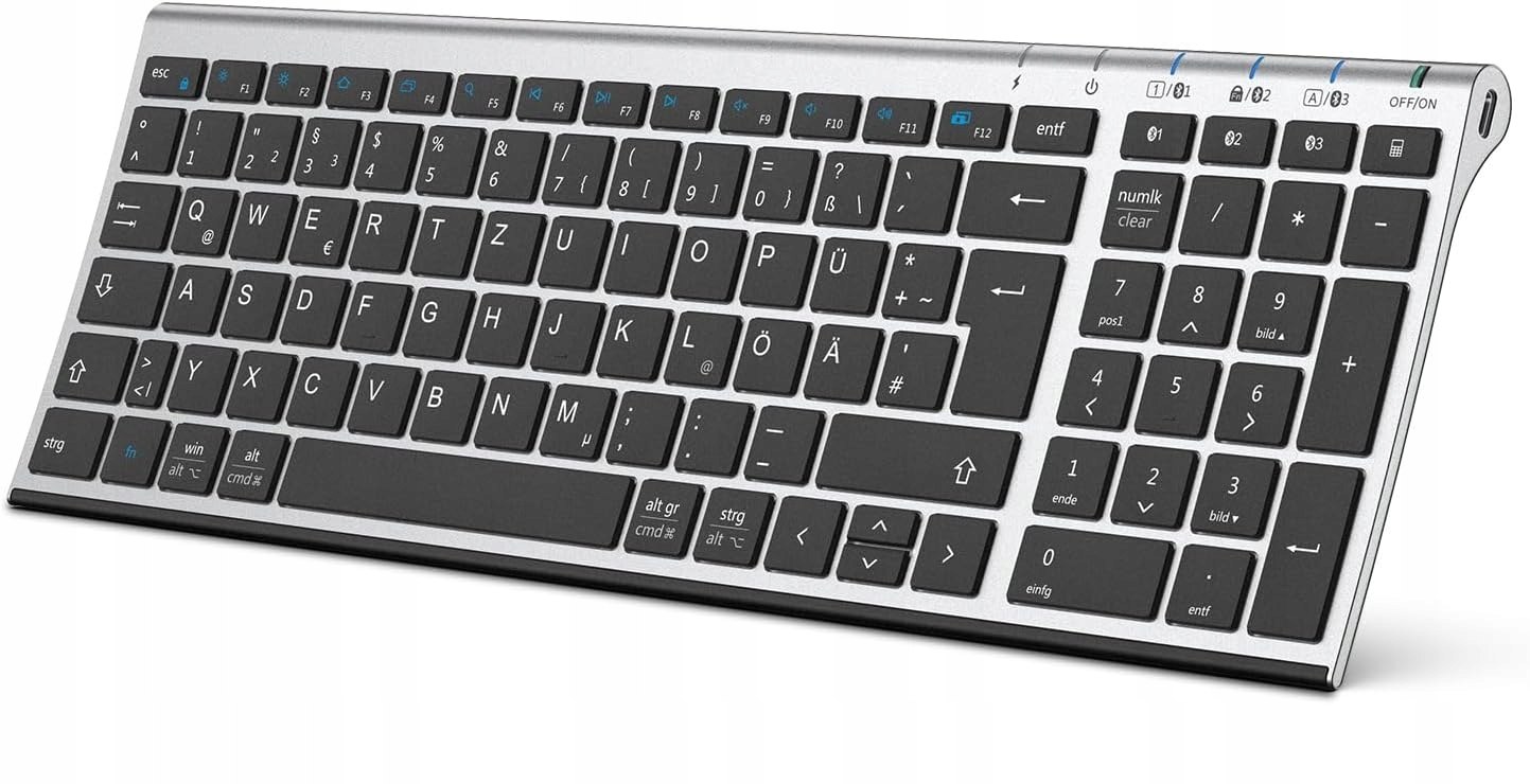 IClever BK10 Bezprzewodowa klawiatura Bluetooth, układ niemiecki QWERTZ